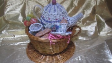 2 for tea great for magical tea party wicker teaset with accents in a wicker teacup basket in Renton, WA | Alicia's Wonderland II