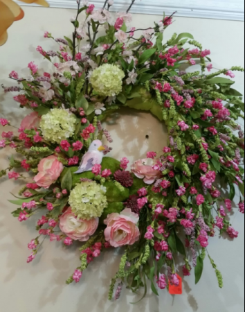 #2 Large silk wreath only one available on sale now
