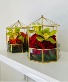 2 Orchid Cage Centerpieces Bright Roses & Orchids