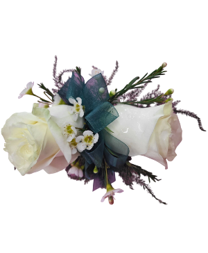 2 Reg. Rose Wrist Corsage w/ Wax flowers Choice of Ribbon Color