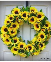 20" Sunflower Wreath Silk Wreath