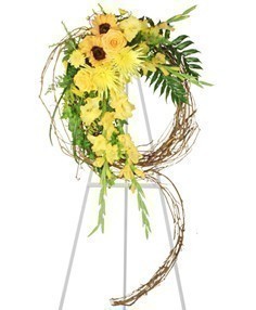 SUNSHINE OF LIFE Sympathy Wreath in Albany, NY | Ambiance Florals & Events