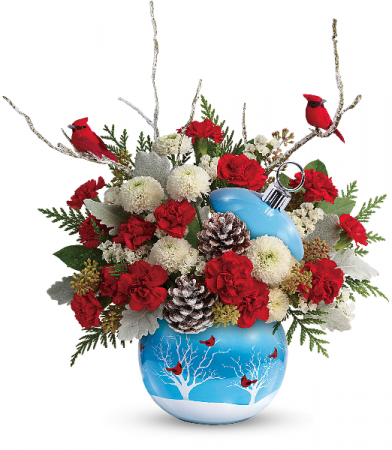 2018 Teleflora's Cardinals In The Snow Ornament T18X400A