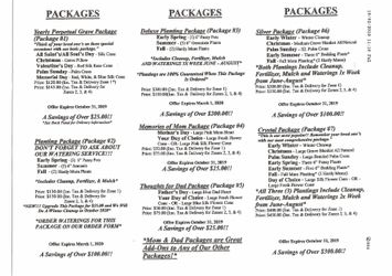 2019 - 2020 Cemetary Grave Packages 