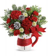 2019 Send a Hug Snowman Mug Bouquet by Teleflora T19X500A