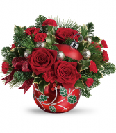 2019 Teleflora's Deck The Holly Ornament Bouquet T19X400A