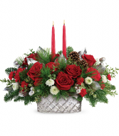 2019 Teleflora's Merry Mercury Centerpiece T19X100B Deluxe