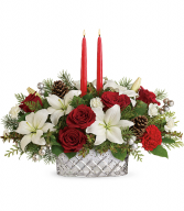 2019 Teleflora's Sparkling Season Centerpiece T19X105B Deluxe