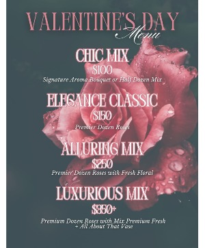 2025 Valentine's Menu  