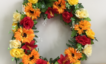AW1 20”wreath Artificial arrangement