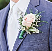 And a Bout to Match (Pretty in Pink) Pin on Boutonniere
