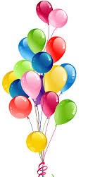 21 Multi Colored Latex Balloons with a weight.