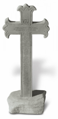 23rd Psalm  Cast Stone Cross