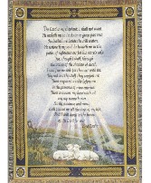 23rd Psalm Tapestry Throw 