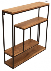 24.5" Wooden and Metal Square Shelf 