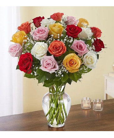24 Assorted Mixed Roses   in Sun City Center, FL | SUN CITY CENTER FLOWERS AND GIFTS