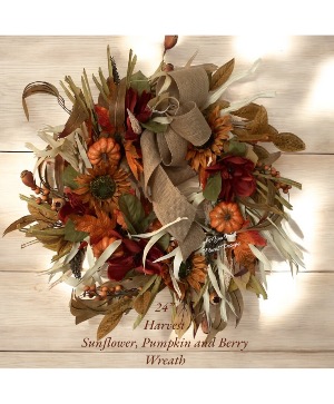 24” Harvest Wreath  Artificial Wreath