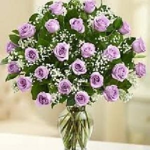 24 Lavender Rose vase Vase Arrangement 