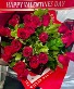 24 Red Rose Bouquet with Ribbon Valentines Special