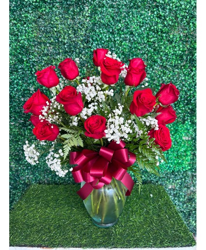 24 red roses bouquet 