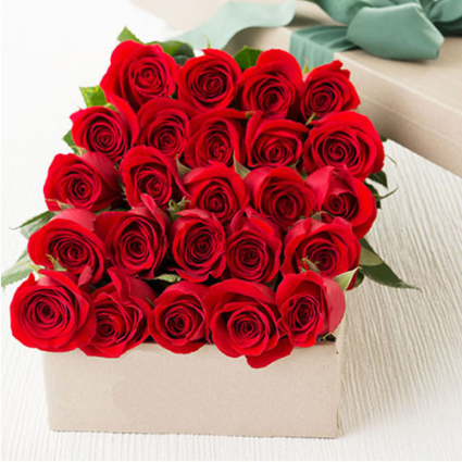 24 Red roses boxed