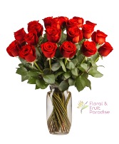 24 Red roses in vase Vase Arrangement