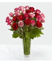 24 Valentine's Day Roses Vase arrangement