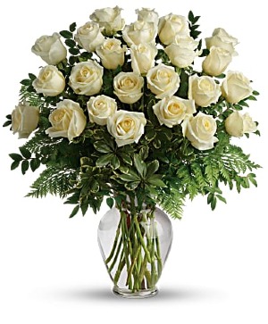 24 White Roses 