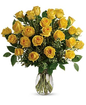 24 Yellow Roses 