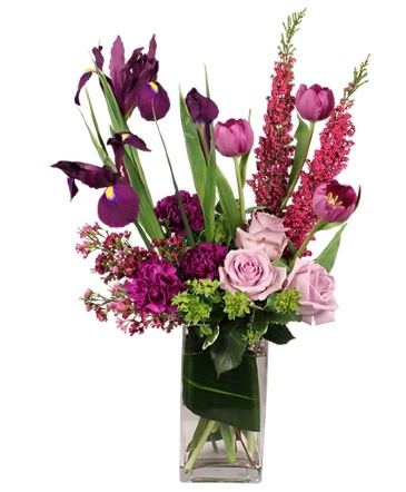 VIOLET POTPOURRI Arrangement in Hillsboro, OR | FLOWERS BY BURKHARDT'S