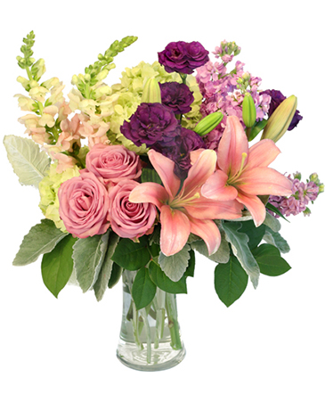 Lily's Afterglow Flower Arrangement in New Castle, IN | WEILAND'S FLOWERS