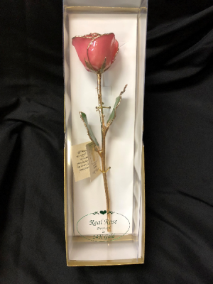 24K Gold dipped rose in variety of colors 1 Gold dipped Rose