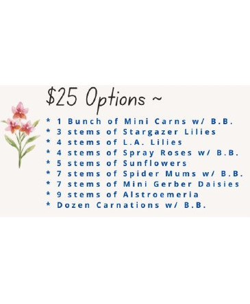$25 Flower Options  in Croton On Hudson, NY | Marshall's at Cooke's Flowers