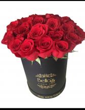 Round Hat Box 25 Fresh Roses