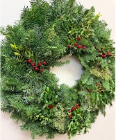 26" Live Winter Wreath Home Decor/Gift