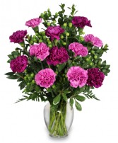 PUMP UP THE PURPLE Carnation Bouquet