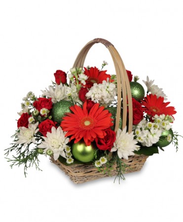 Be Jolly Basket Holiday Flowers