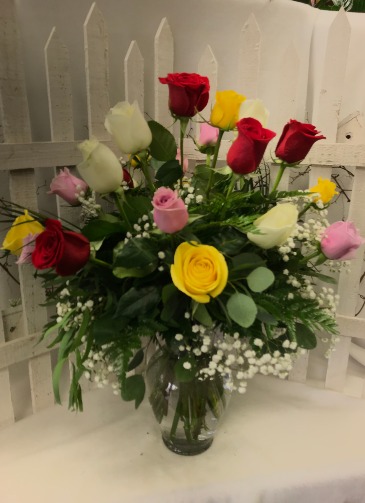 2DZ COLOR ROSES MOTHER'S DAY SPECIAL! (WAS $225.00) in Katy, TX | KD'S FLORIST & GIFTS