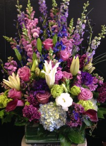 Purple and Blue Sympathy Tribute