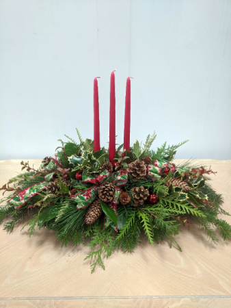 3 Candle Evergreen Centerpiece Christmas Centerpiece in Lakewood, WA ...