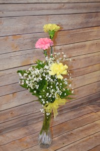 3 Carnation Bud Vase