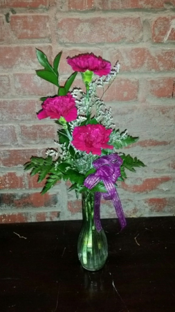 3 Carnations Bud Vase