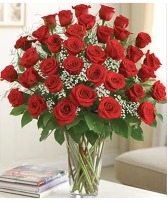 3 dozen red roses  