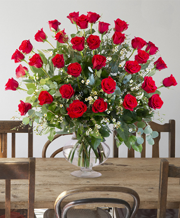 3 Dozen Roses Lifestyle Arrangement in Albany, NY | Ambiance Florals & Events