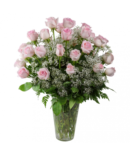 3 Dozen Roses Pink Flower Arrangement