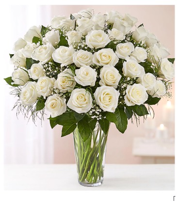 3 Dozen white roses Vase Arrangement  in Bear, DE | S&M Flowers