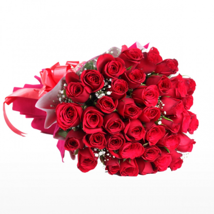 3 Dozen Wrapped Red Roses in Oliver, BC - Blooms and Fins, Inc.