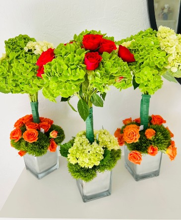 3 Miniature Trees Centerpieces  in Fort Myers, FL | ANGEL BLOOMS FLORIST