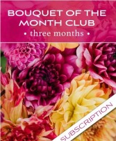 3 Month Bouquet of the Month Club Subscription 