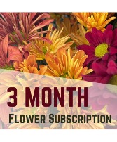 3 Month Flower Arrangement Subscription Local Delivery Only